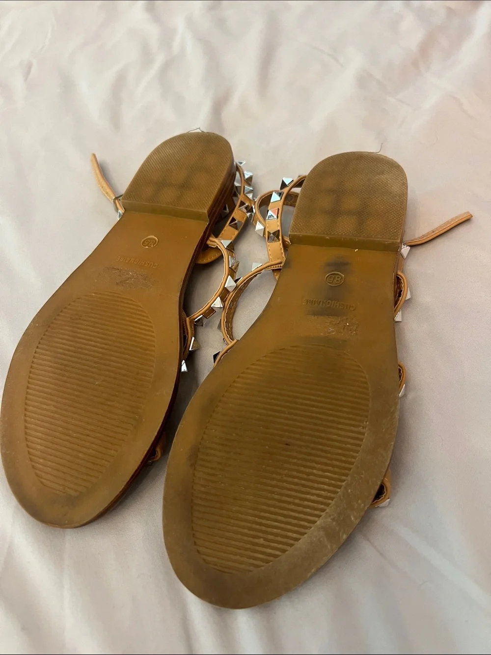 Studded Tan Gladiator Sandals